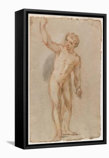 Standing Male Nude-Benedetto Luti-Framed Premier Image Canvas