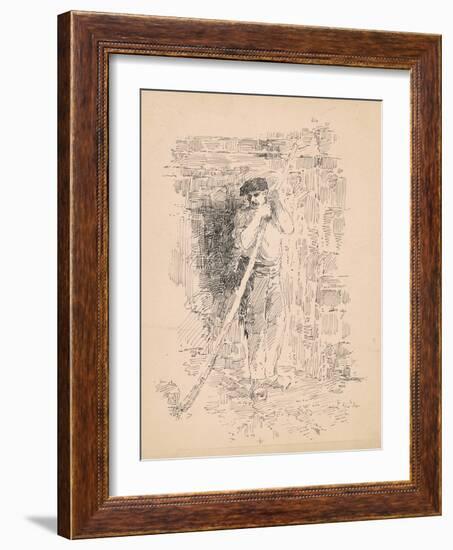 Standing Male Peasant, c.1878-Edward Moran-Framed Giclee Print