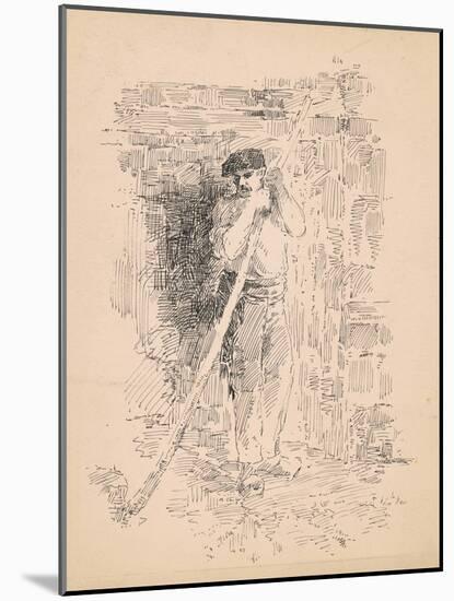 Standing Male Peasant, c.1878-Edward Moran-Mounted Giclee Print