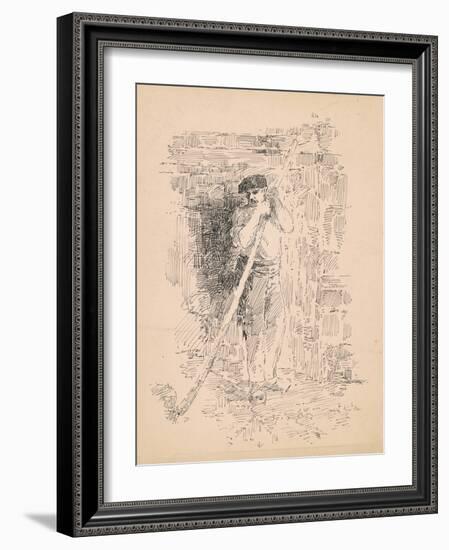 Standing Male Peasant, c.1878-Edward Moran-Framed Giclee Print