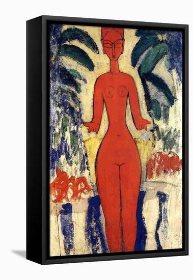 Standing Nude, 1913 (Oil on Board)-Amedeo Modigliani-Framed Premier Image Canvas