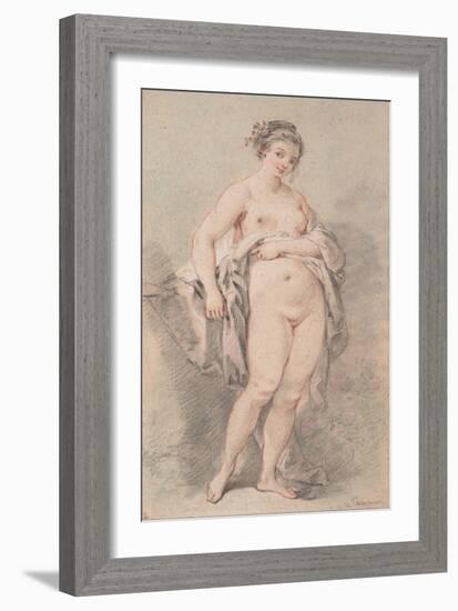 Standing Nude Female-François Boucher-Framed Giclee Print