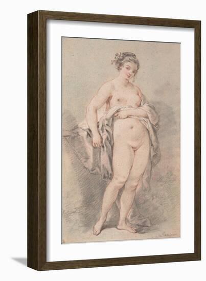 Standing Nude Female-François Boucher-Framed Giclee Print