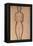 Standing Nude pencil on paper by Amedeo Modigliani-Amedeo Modigliani-Framed Premier Image Canvas