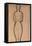 Standing Nude pencil on paper by Amedeo Modigliani-Amedeo Modigliani-Framed Premier Image Canvas