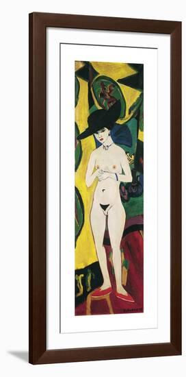 Standing Nude with Hat-Ernst Ludwig Kirchner-Framed Premium Giclee Print