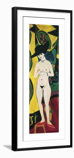 Standing Nude with Hat-Ernst Ludwig Kirchner-Framed Premium Giclee Print