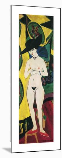 Standing Nude with Hat-Ernst Ludwig Kirchner-Mounted Premium Giclee Print