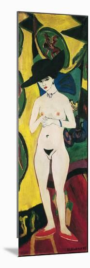 Standing Nude with Hat-Ernst Ludwig Kirchner-Mounted Giclee Print