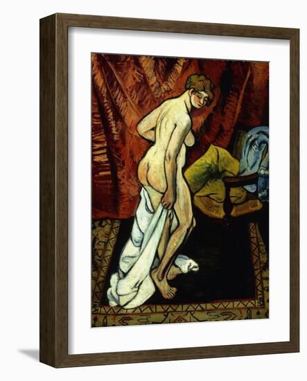 Standing Nude with Towel; Nu Debout Sa Drapant, 1919-Suzanne Valadon-Framed Giclee Print