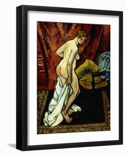 Standing Nude with Towel; Nu Debout Sa Drapant, 1919-Suzanne Valadon-Framed Giclee Print