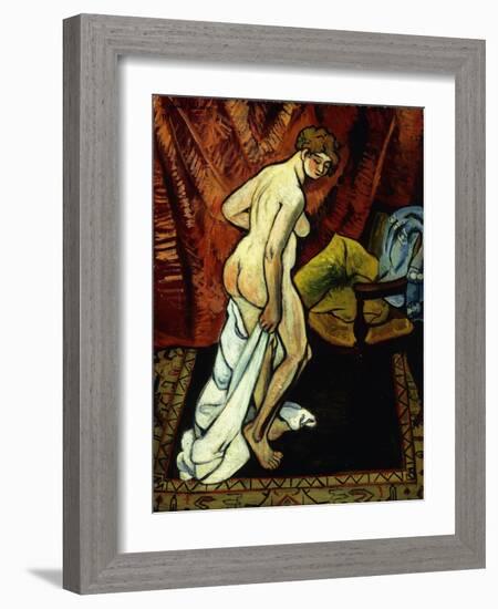 Standing Nude with Towel-Suzanne Valadon-Framed Giclee Print