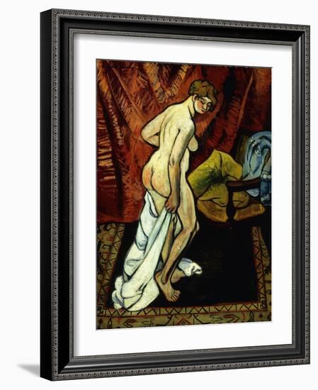 Standing Nude with Towel-Suzanne Valadon-Framed Giclee Print