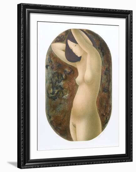 Standing Nude-Alain Bonnefoit-Framed Collectable Print