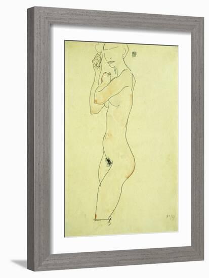 Standing Nude-Egon Schiele-Framed Giclee Print