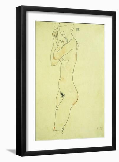 Standing Nude-Egon Schiele-Framed Giclee Print