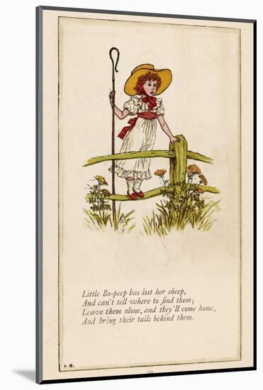 Standing on a Fence Looking for Her Sheep-Kate Greenaway-Mounted Photographic Print
