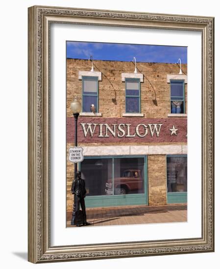 Standing on the Corner Park, Historic Route 66, Winslow, Arizona, USA-Richard Cummins-Framed Photographic Print