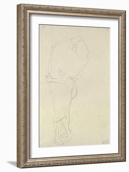 Standing Pair of Lovers-Gustav Klimt-Framed Giclee Print