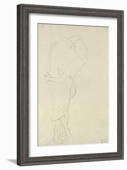 Standing Pair of Lovers-Gustav Klimt-Framed Giclee Print
