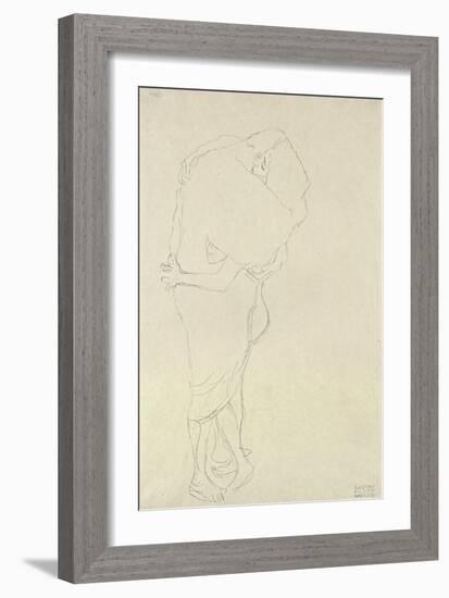 Standing Pair of Lovers-Gustav Klimt-Framed Giclee Print