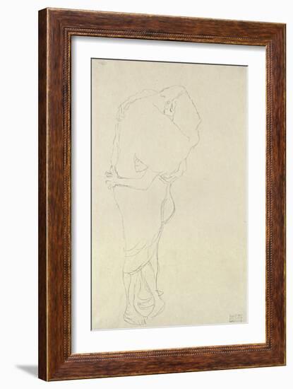 Standing Pair of Lovers-Gustav Klimt-Framed Giclee Print