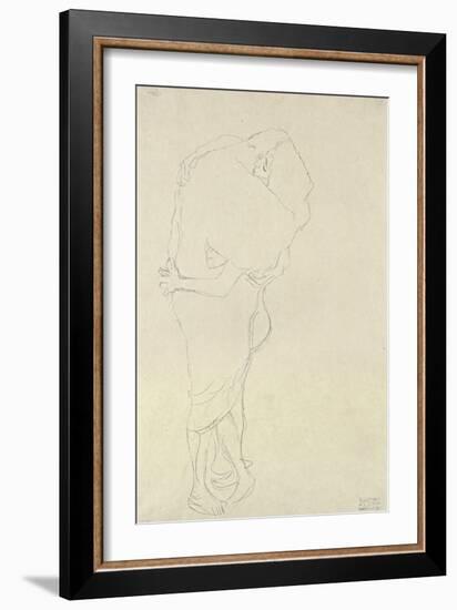 Standing Pair of Lovers-Gustav Klimt-Framed Giclee Print