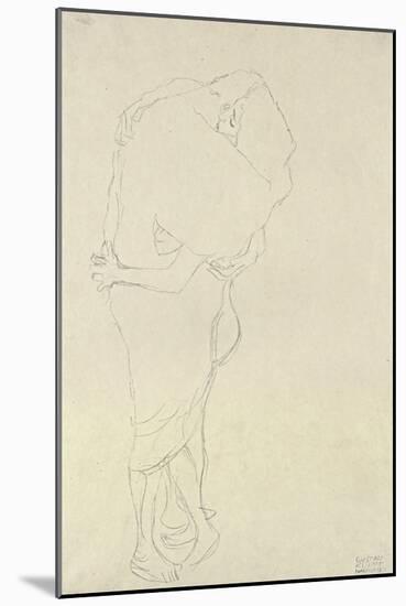 Standing Pair of Lovers-Gustav Klimt-Mounted Giclee Print