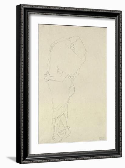 Standing Pair of Lovers-Gustav Klimt-Framed Giclee Print