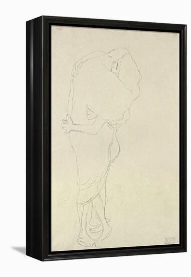 Standing Pair of Lovers-Gustav Klimt-Framed Premier Image Canvas