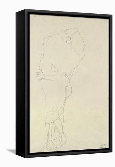 Standing Pair of Lovers-Gustav Klimt-Framed Premier Image Canvas