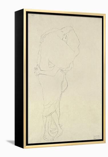 Standing Pair of Lovers-Gustav Klimt-Framed Premier Image Canvas
