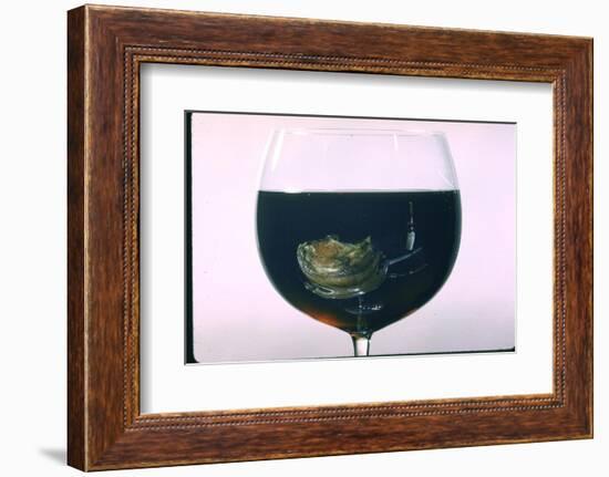 Standing Rib Roast Reflected in a Glass of Red Wine-John Dominis-Framed Photographic Print