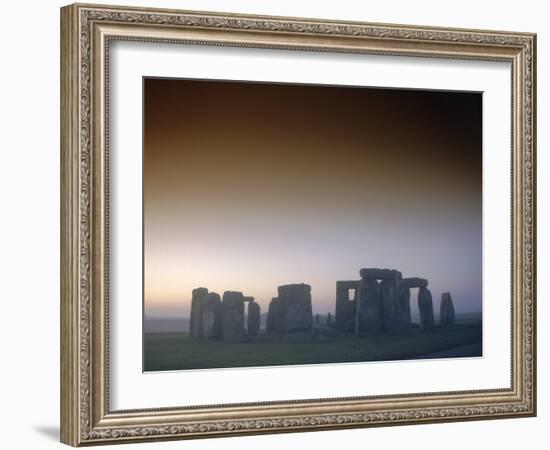 Standing Stone Circle at Sunrise, Stonehenge, Wiltshire, England, UK, Europe-Dominic Webster-Framed Photographic Print