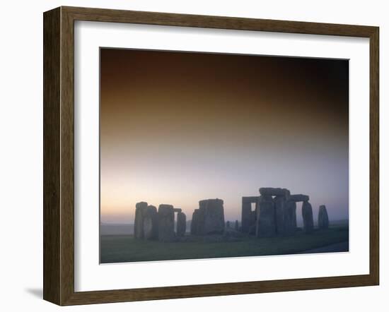 Standing Stone Circle at Sunrise, Stonehenge, Wiltshire, England, UK, Europe-Dominic Webster-Framed Photographic Print