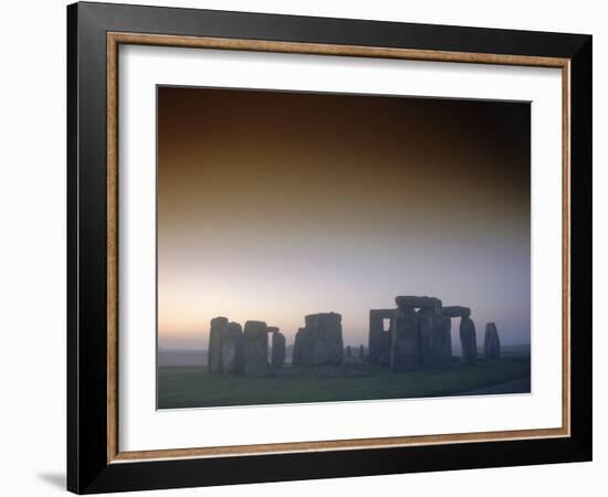 Standing Stone Circle at Sunrise, Stonehenge, Wiltshire, England, UK, Europe-Dominic Webster-Framed Photographic Print