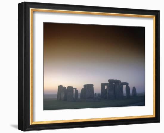 Standing Stone Circle at Sunrise, Stonehenge, Wiltshire, England, UK, Europe-Dominic Webster-Framed Photographic Print