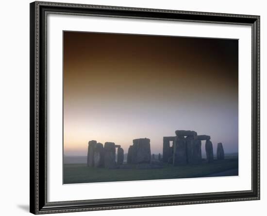 Standing Stone Circle at Sunrise, Stonehenge, Wiltshire, England, UK, Europe-Dominic Webster-Framed Photographic Print