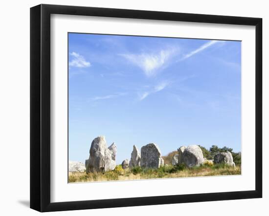 Standing Stones, Carnac, Morbihan, Brittany, France-David Hughes-Framed Photographic Print