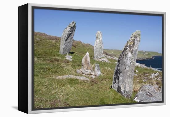 Standing Stones, Great Bernera, Isle of Lewis, Outer Hebrides, Scotland, 2009-Peter Thompson-Framed Premier Image Canvas