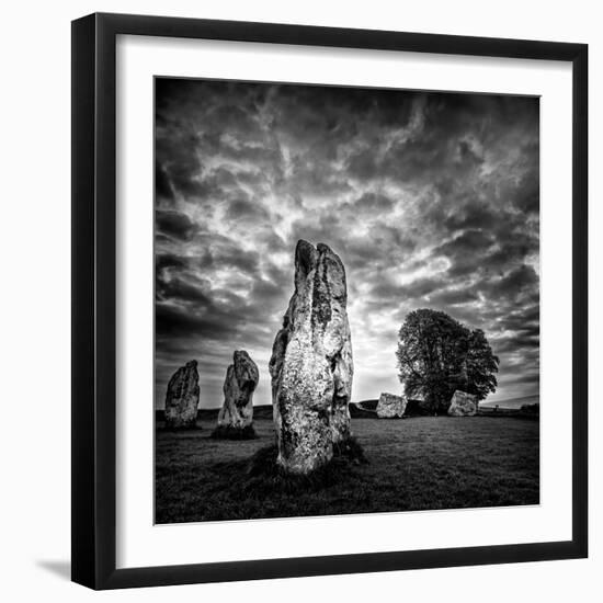 Standing Stones in Countryside-Rory Garforth-Framed Photographic Print