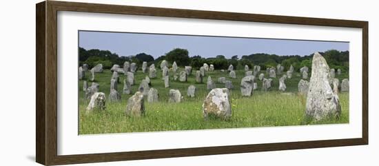 Standing Stones in the Menec Alignment at Carnac, Brittany, France-Philippe Clement-Framed Photographic Print