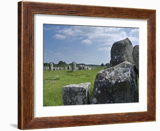 Standing Stones in the Menec Alignment at Carnac, Brittany, France-Philippe Clement-Framed Photographic Print