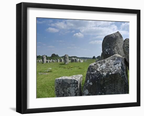 Standing Stones in the Menec Alignment at Carnac, Brittany, France-Philippe Clement-Framed Photographic Print