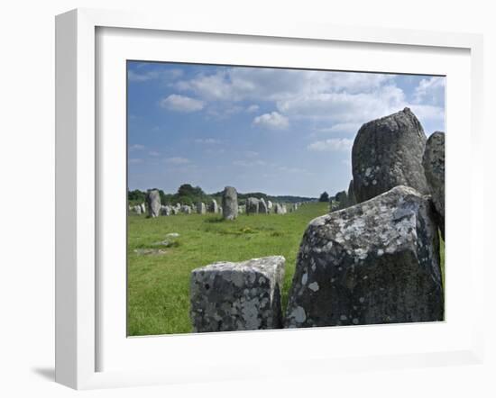 Standing Stones in the Menec Alignment at Carnac, Brittany, France-Philippe Clement-Framed Photographic Print