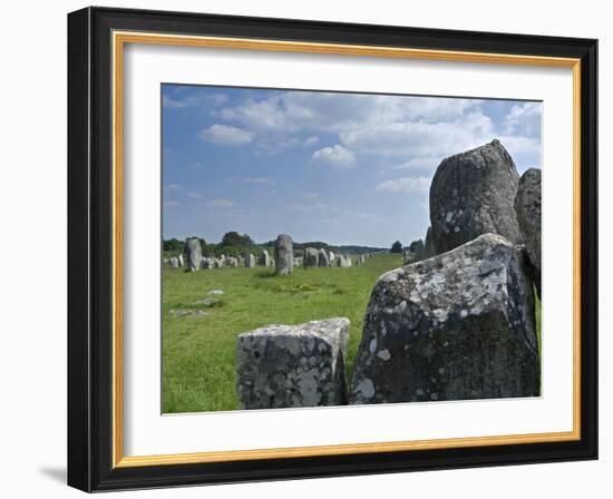 Standing Stones in the Menec Alignment at Carnac, Brittany, France-Philippe Clement-Framed Photographic Print