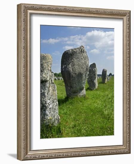 Standing Stones in the Menec Alignment at Carnac, Brittany, France-Philippe Clement-Framed Photographic Print