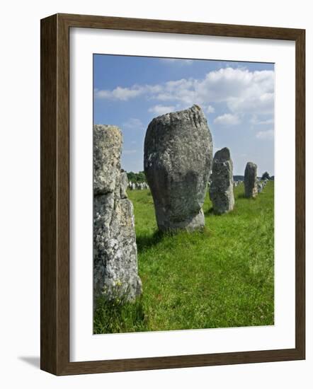 Standing Stones in the Menec Alignment at Carnac, Brittany, France-Philippe Clement-Framed Photographic Print