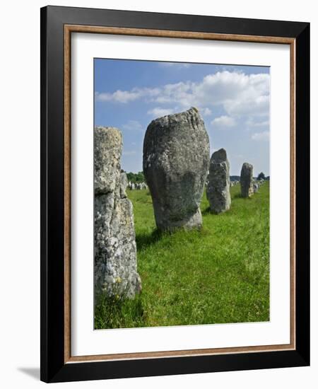 Standing Stones in the Menec Alignment at Carnac, Brittany, France-Philippe Clement-Framed Photographic Print