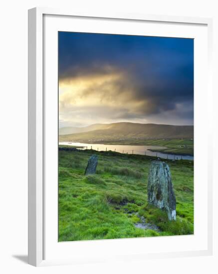 Standing Stones Near Portmagee, Valentia Island, Co Kerry, Ireland-Doug Pearson-Framed Photographic Print